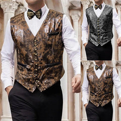 HEARUJOY  -  Autumn And Winter New Men's Solid Color V-Neck Vest Jacket French Retro Fashion Trend Slim Casual Breathable Niche Men's Tops