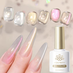 YICKYUE  -  10ml Gold Water Light Cat Magnetic Gel Polish Spaking Glitter Crystal Black Soak Off UV LED Varnish Manicure