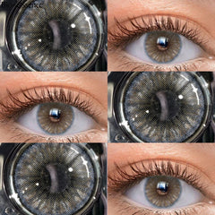 YICKYUE  -  2pcs Natural Brown Contact Lenses Big Eye Lenses for Daily Wear Beauty Pupils Hazel Cosmetic Eye Color Lens 14.5mm
