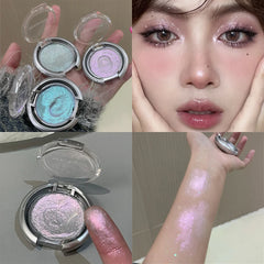 YICKYUE  -  Discoloration Diamond Glitter Monochrome Eyeshadow Palette Pearl Highlighter Sequins Waterproof Lasting Brightening Eyes Makeup