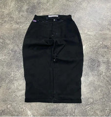 Hearujoy Harajuku simple printed straight jeans y2k hip hop skateboard Cowboy rap new street fashion loose wide leg floor mopping pants