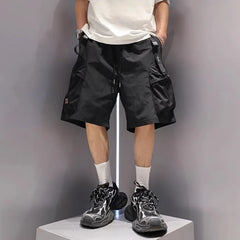 Hearujoy Mens Y2k Casual Shorts Summer New American Street Fashion Trend Big Pocket Loose Shorts Men'S High Quality Clothing
