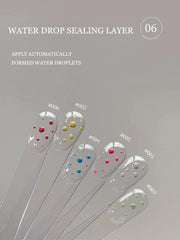 YICKYUE  -  1-7pcs WS Summer Nails Ice Transparent Water Drop Sealing Gel Nail Polish Water Drop Gel Model Crystal-plated Functional Coat