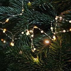 YICKYUE  -  Copper Wire 20Leds Fashion Pearl LED String Light Warm White Ambient Decor Lamp for Home Office Party DIY Decoration