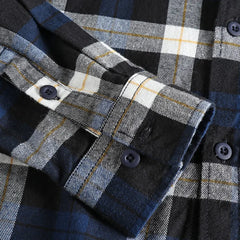 HEARUJOY  -  American Men's Plaid Long Sleeved Shirt With Embroidered Pattern Trendy Versatile Youth Chest Pocket Workwear Shirt Jacket