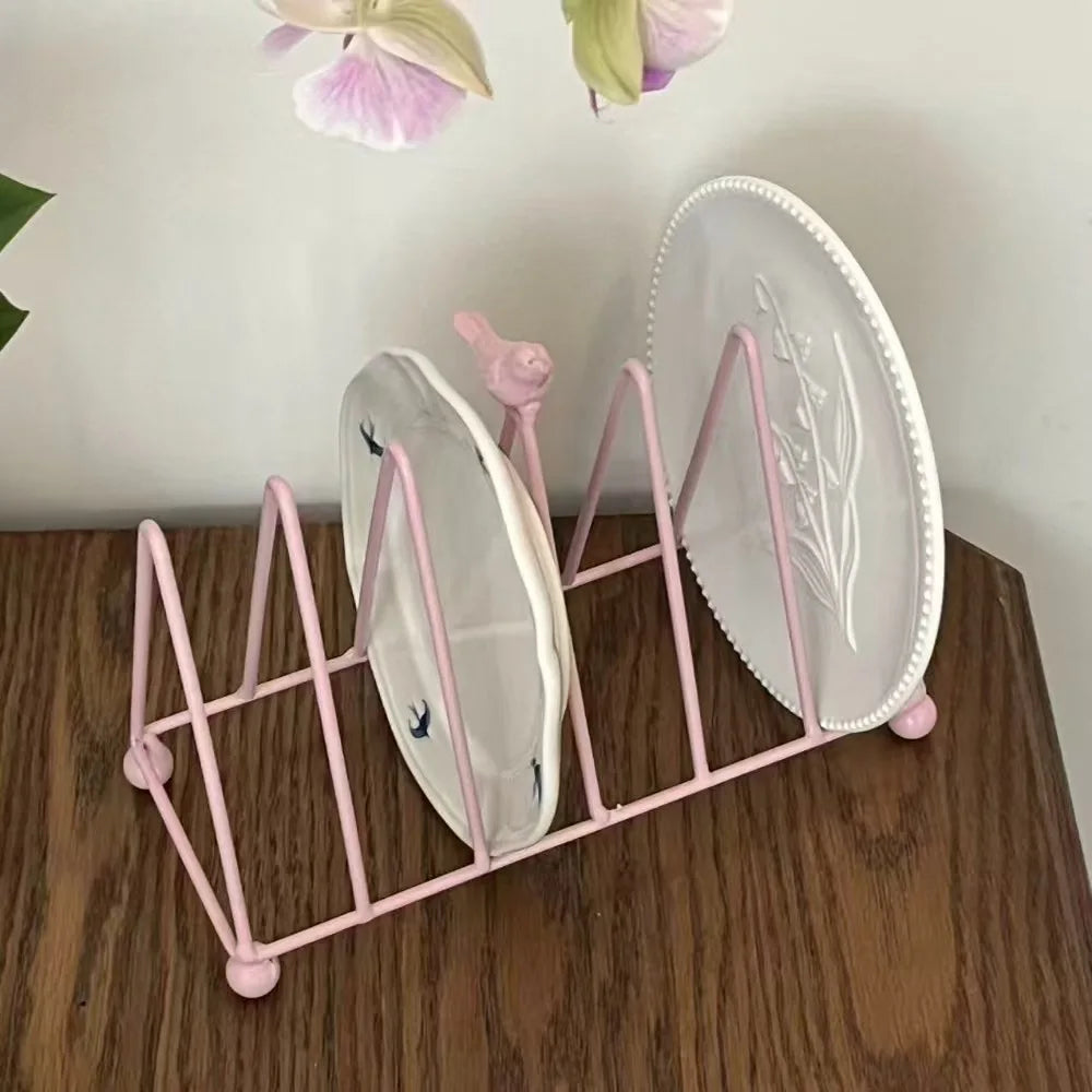 YICKYUE  -  Retro Bird Triangle Cutlery Rack Kitchen Dish Storage Organizer Home Desktop Bookshelf Dining Table Decor Household Kitchen Tool