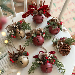 YICKYUE  -  8 Pack 6.5cm Christmas Bells Jingle Bell Christmas Tree Ornaments Christmas Bells Door Wall Charms 2026 Xmas Decoration Supplies