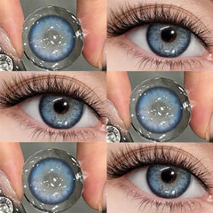 YICKYUE  -  1 Pairs Myopia Contact Lenses High Quality Brown Cosmetics for Party Colorful Contacts Lens Yearly Use Natural Soft Pupil