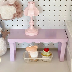 YICKYUE  -  Wooden Single-layer Storage Rack Home Bedroom Living Room Desk Book Storage Toys Arrange Small Statues Sort Out Storage Racks
