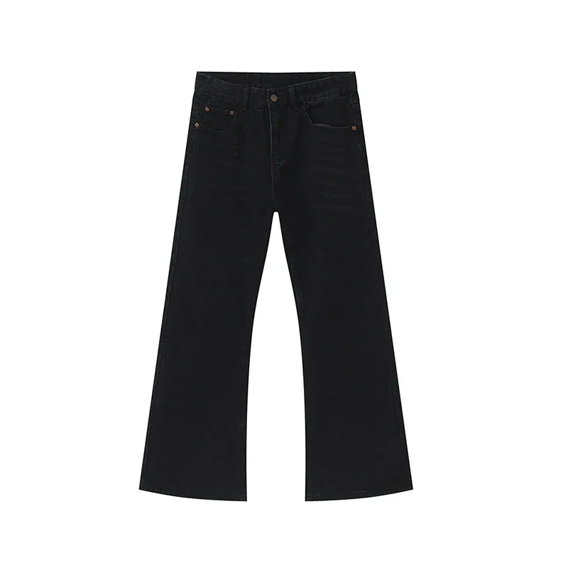 Hearujoy Summer Stylish men Micro Horn Washed Jeans American Style High Street Casual Solid Color Denim Pants Male 9C6170
