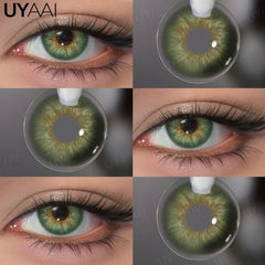 YICKYUE  -  Color Contact Lenses Beauty Blue Lens Makeup Big Eyes Black Gray Contacts Lenses Green Pupils Natual Brown Pupils Cosmetic