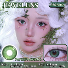 YICKYUE  -  1pair Cosplay  Myopia Color Contact Lenses Anime Pupil 6months 1pair Halloween Cute 14.5mm Softlens