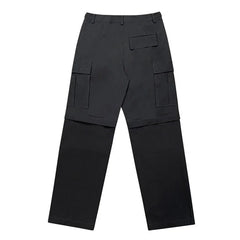 Hearujoy Travis Scott Y2K Cargo Pants Men Hip Hop Streetwear Low Waist Cargo Trousers Male Black Workwear Cotton Multi-pocket