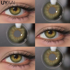 YICKYUE  -  Color Contact Lenses Beauty Blue Lens Makeup Big Eyes Black Gray Contacts Lenses Green Pupils Natual Brown Pupils Cosmetic