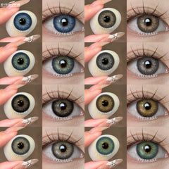 YICKYUE  -  1pair Color Contact Lenses with Eyes Natural Blue Contact Lenses Brown Pupils Beauty Gray Lenses Yearly Green Contacts