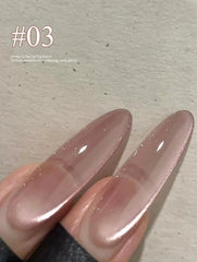 YICKYUE  -  1pcs WS Summer Nails Ice Transparent Gold Pink Glass Bead Cat Eye Gel Nail Polish Whitening Popular In All Season All-match Gel