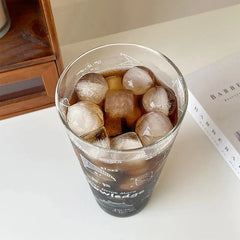 YICKYUE  -  1000ML Glass Water Cup Large Capacity Temperature Resistant Drinking Cup For Girls With Lid and Straw Milk Juice Coffee Mug