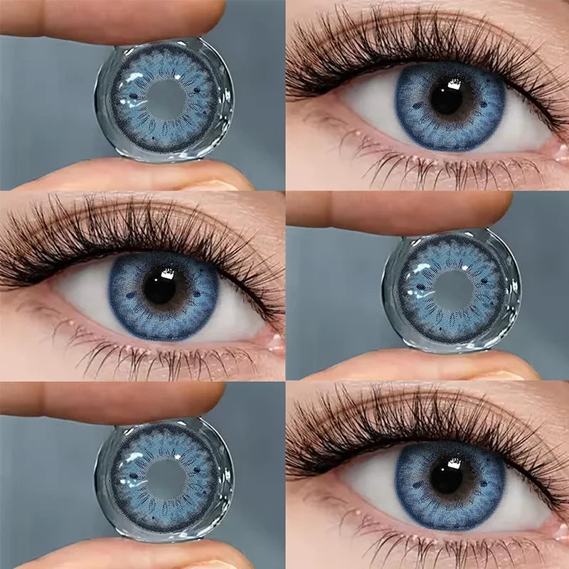 YICKYUE  -  1 Pairs Myopia Contact Lenses High Quality Brown Cosmetics for Party Colorful Contacts Lens Yearly Use Natural Soft Pupil