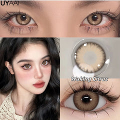 YICKYUE  -  2pcs/pair Yearly Colored Contact Lenses Natural Green Lens Fashion Pupils Beauty gray Contact Lenses for Eyes