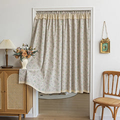 YICKYUE  -  Country Style Linen-Cotton Flaxen Curtain Enclosure Kitchen Door Curtains Cafe Living Room Window Kitchen Curtain Decoration