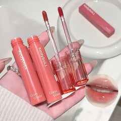YICKYUE  -  Water Light Mirror Lip Gloss Long Lasting Moisturizing Orange Red Lip Glaze Nourishing Glossy Liquid Lipstick Makeup Cosmetics