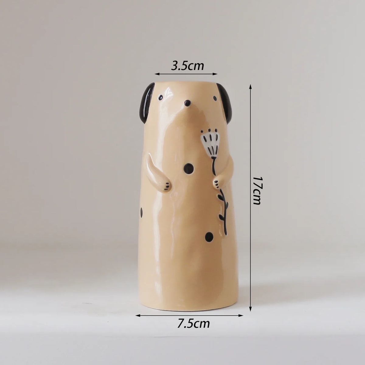 YICKYUE  -  Cute Cartoon Ceramic Hydroponic Planter, Mini Flower Pot, Dried Flower Vase, Creative Desktop Decor & Gift for Living Room