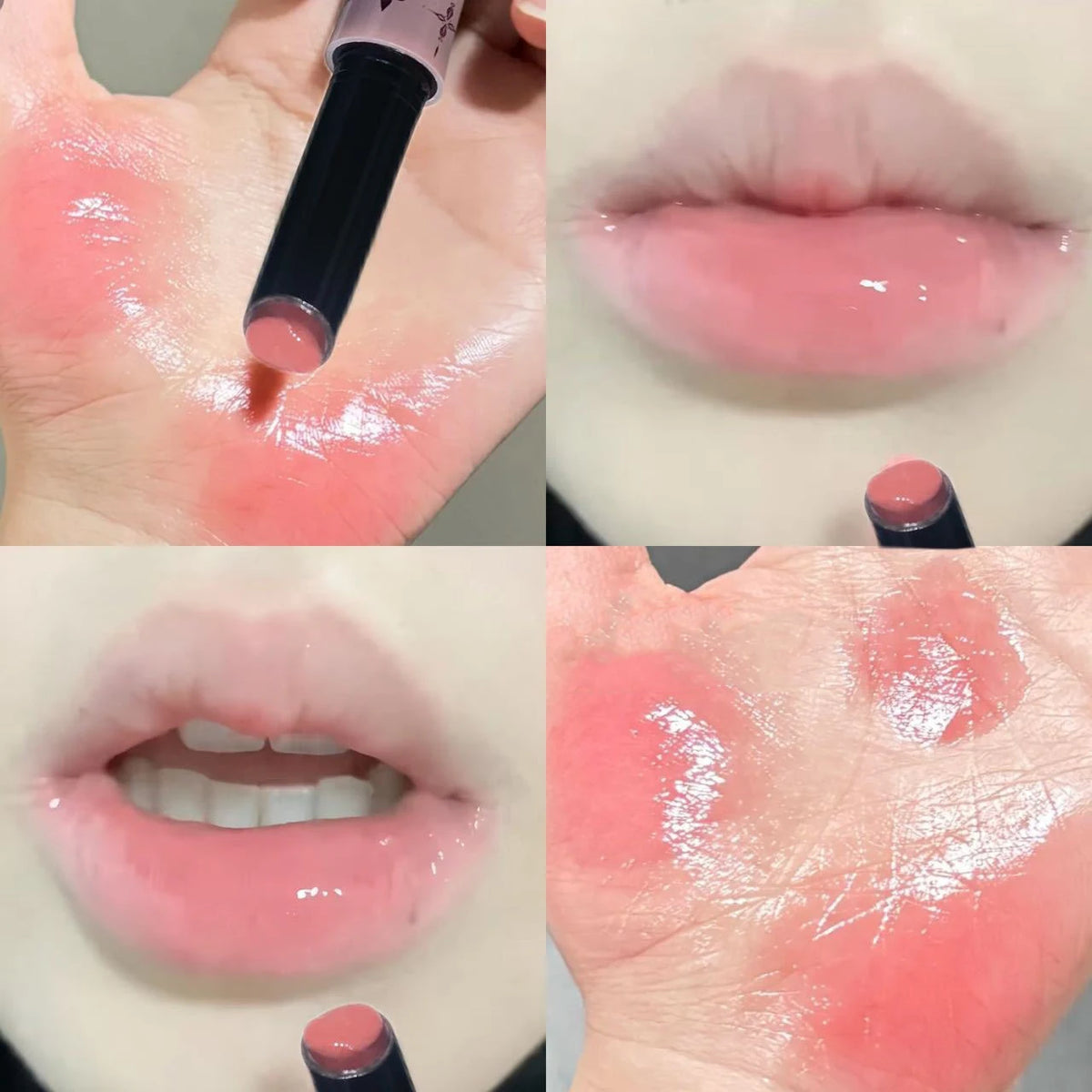 YICKYUE  -  Mulberry Purple Shimmer Lip Jelly Pen Moisturizing Mirror Water Light Solid Lip Gloss Film-forming Non-Fading Gloss Lipstick