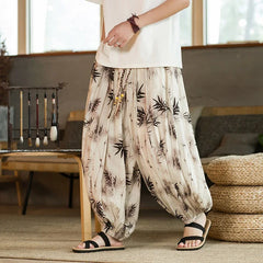 HEARUJOY  -  Spring Men Wide-leg Pants Male Retro Harem Pants Mens Hiphop Street Beat Harajuku Style Casual Pants Women Jogging Trousers