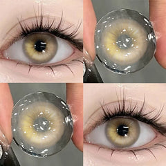 YICKYUE  -  2pcs Color Lenses for Eyes With Prescription Contact Lenses Cosmetics Blue Beauty Pupils Korean Myopia Lens Fast Shipping