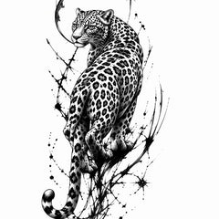 YICKYUE  -  Herbal Leopard Pattern Temporary Tattoo for Woman Man Sticker Waterproof Realistic Arm Leg Body Art Tattoo Stickers Lasting