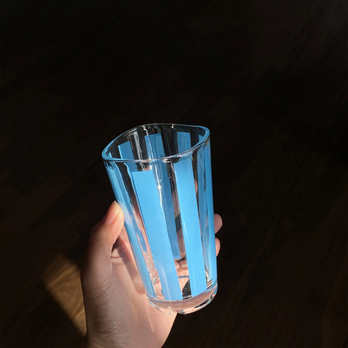 YICKYUE  -  Retro Polka Dot Striped Glass Cup Creative Shaped For Water Milk Coffee Perfect Birthday Gift Home Decor For Cups Collection