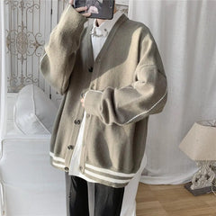 HEARUJOY  -  Thin jacket men's casual long-sleeved loose knitted cardigan