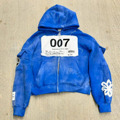 Hearujoy Harajuku Hip Hop New Fashion Patch Embroidery Y2K Zip Up Hoodie Men Women Oversized Hoodie Loose Casual Hoodie Jacket Streetwear