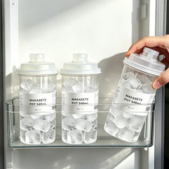 YICKYUE  -  Reusable Plastic Ice Cup with Lid for Freezing Water Coffee Smoothie BPA Free Home Office Travel Cold Drink Cup
