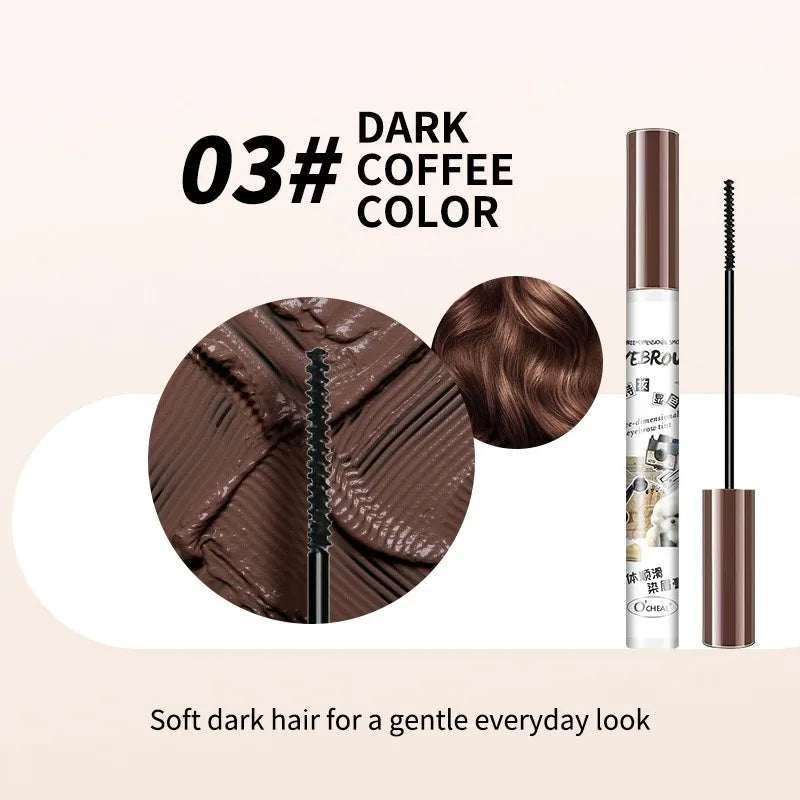 YICKYUE  -  1 PC Waterproof Eyebrow Gel  Coffee Black Eyebrow Paint Tint Mascaras for Fashion Makeup Sobrancelha