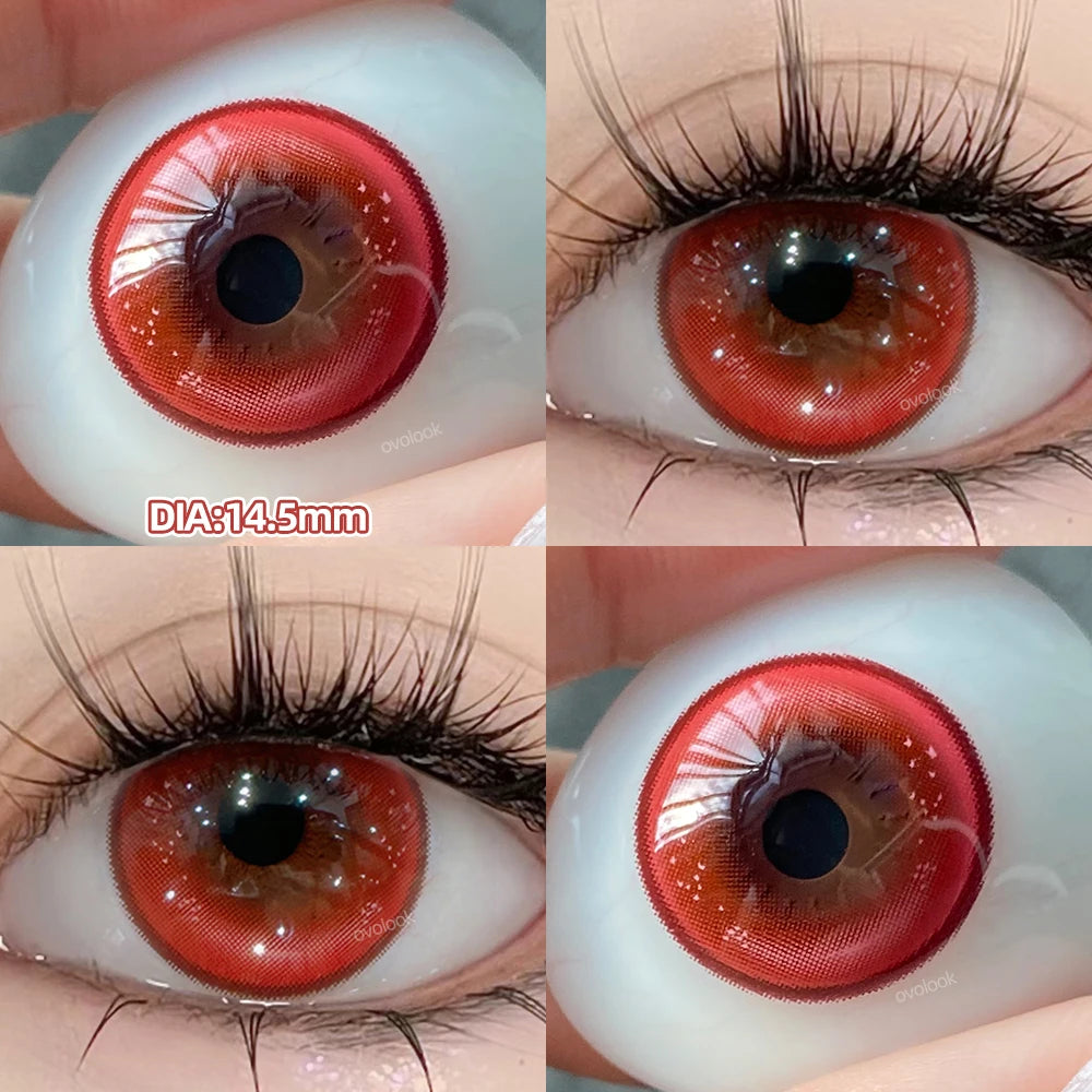 YICKYUE  -  New Green Contact Lenses Blue Lens Beauty Eye lenses Color Contact Lenses for Myopia Color Pupils Halloween Lenses 2pcs