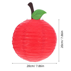 YICKYUE  -  5Pcs Red Paper Lanterns Hanging Party Decorations Fruit Theme Birthday Holiday Indoor Outdoor Paper Lanterns Spring