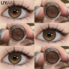 YICKYUE  -  Colored Contact Beauty Blue Contacts Big Eyes Black Lens Makeup Green Lens Natural Brown Eye Lenses Cosmetics Red lens