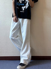 HEARUJOY  -  Casual Loose Fit Straight Leg Sports Sweatpants Comfortable Autumn American Sle Men's Pants Cleanfit Drapey Loose Pants