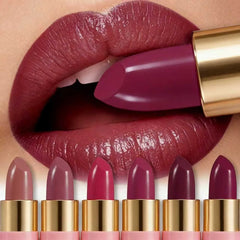 YICKYUE  -  Purple Red Lipstick Pencil Moisturizing Waterproof Lasting Lipstick Crayon High Pigments Non-Stick Cup Lip Tint Pen Cosmetics