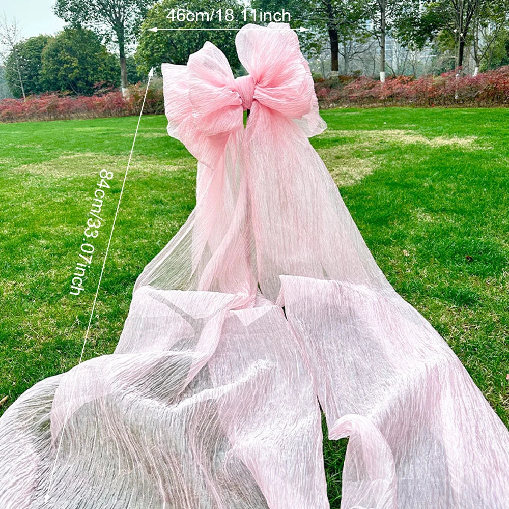 YICKYUE  -  Runtow Big Pink Bow Cloth Pendant ,Wedding Party Background Decor, Birthday Bridal Shower Chair Ornaments,Baby Shower