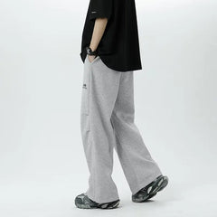 Hearujoy Wide Leg Sweatpants Men Casual Pants Men Oversize Gray Sports Pants Black Trousers Male Loose Korean Streetwear Hip Hop