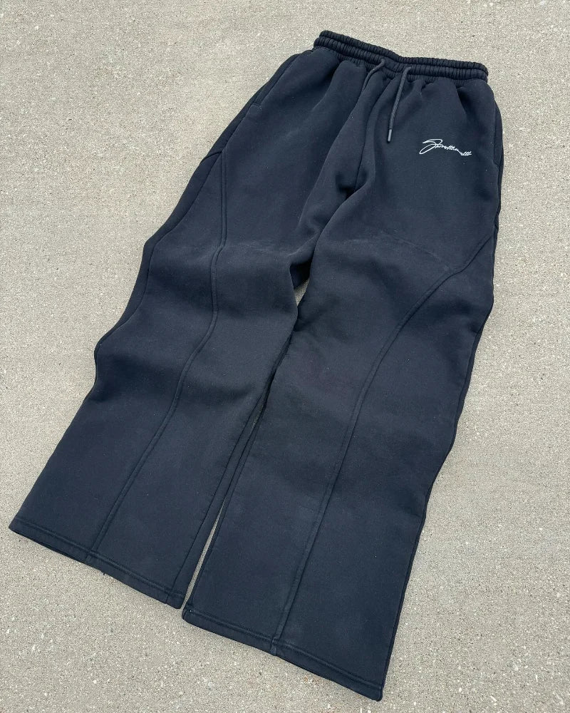 Hearujoy American retro casual straight leg wide leg pants men and women fashion streetwear Harajuku couple oversized sports casual pants