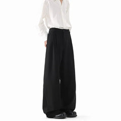 HEARUJOY  -  Grey Suit Pants Men Fashion Society Mens Black Dress Pants Korean Loose Casual Straight Pants Mens Office Formal Trousers M-3XL