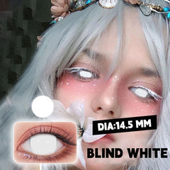 YICKYUE  -  Crazy Anime Red Colored Contact Lenses Soft Cute Cosplay Lens Natural Stylish Look Contacts For Daily Party Eye Makeup