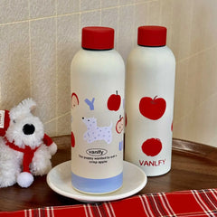 YICKYUE  -  New Cute Dogs Small Mouth Vacuum Bottles Red Matte Dogs Stainless Steel Insulation Cups New Year Christmas Gift Cups Wholesale