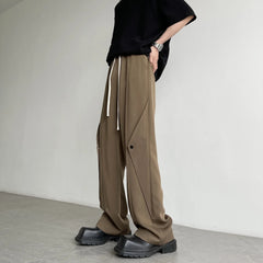 HEARUJOY  -  Ice Silk Men Summer Thin Wide-leg Trendy Brand Loose Straight Casual Trousers