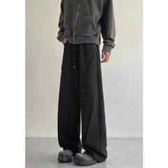 HEARUJOY  -  Black Casual Pants Men Fashion Oversized Wide Leg Pants Men Streetwear Korean Loose Grey Sweatpants Mens Joggers Trousers M-2XL