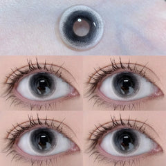 YICKYUE  -  1pair Black White Halloween Color Contact Lenses Crazy Eye Lens