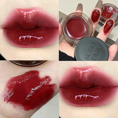 YICKYUE  -  Moisturizing Lip Gloss with Canned Jam Long Lasting Jelly Lip Glaze Mirror Gloss Berry Pigment Liquid Lipstick Thick Lips Makeup